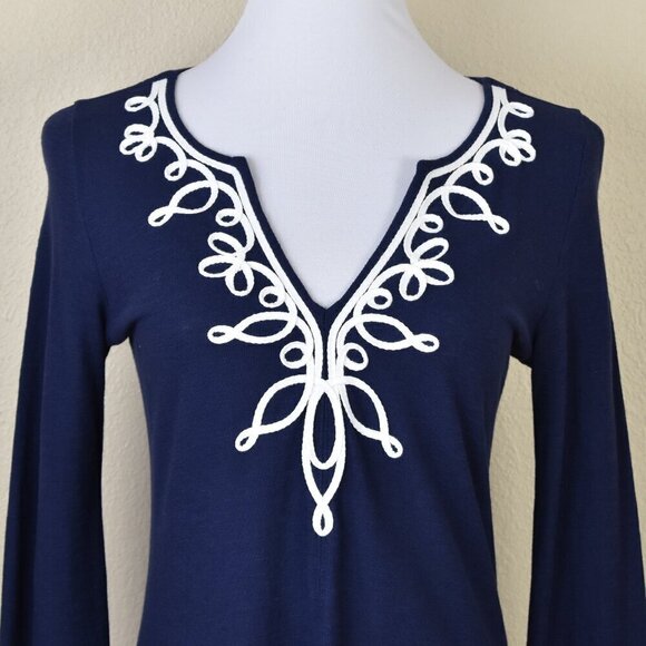 Lilly Pulitzer Westley True Navy Tunic Top - S - Picture 3 of 9